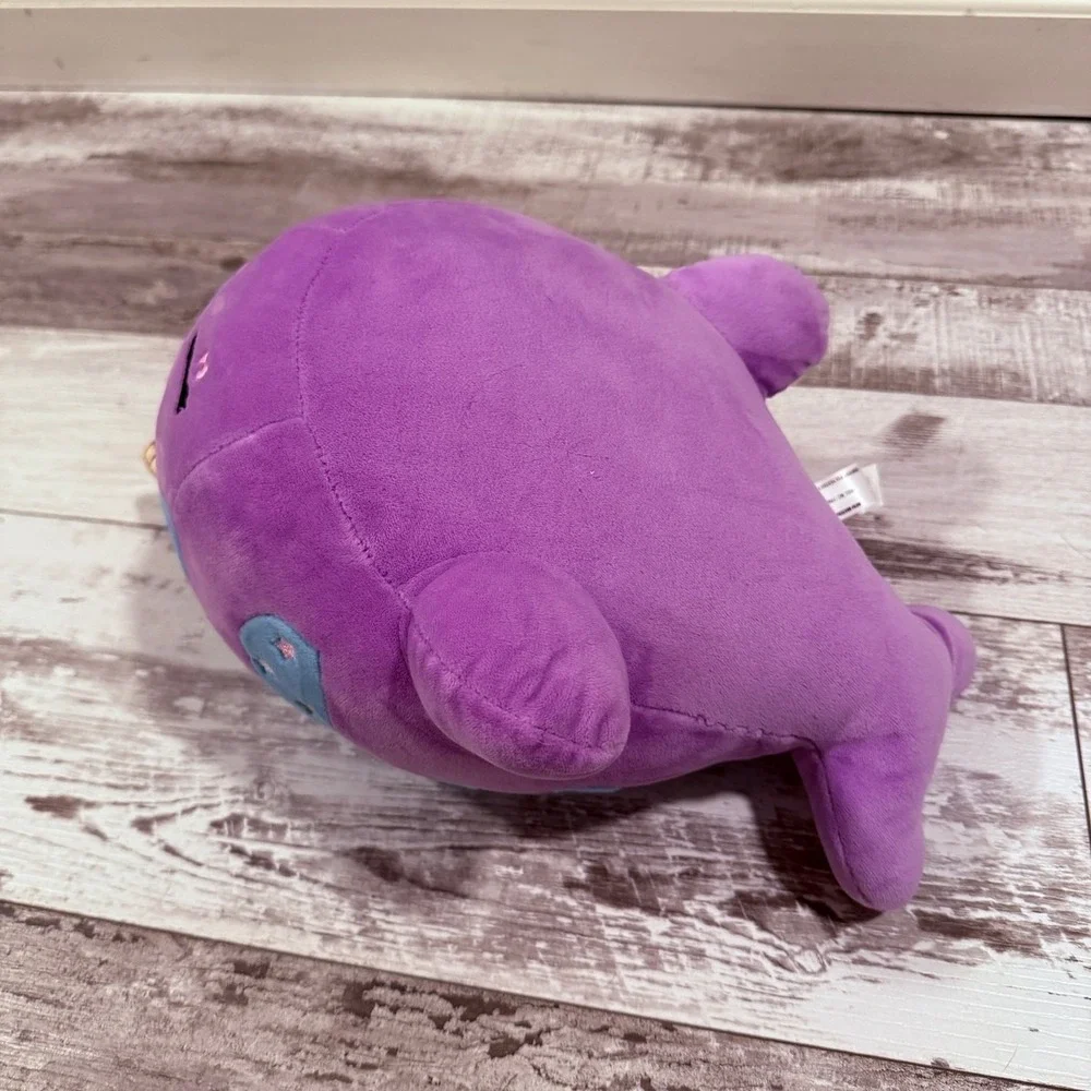 Tasty Peach Studios Aurora x Seaworld Purple Narwhal Ice Cream Cone‎ Star Plush
